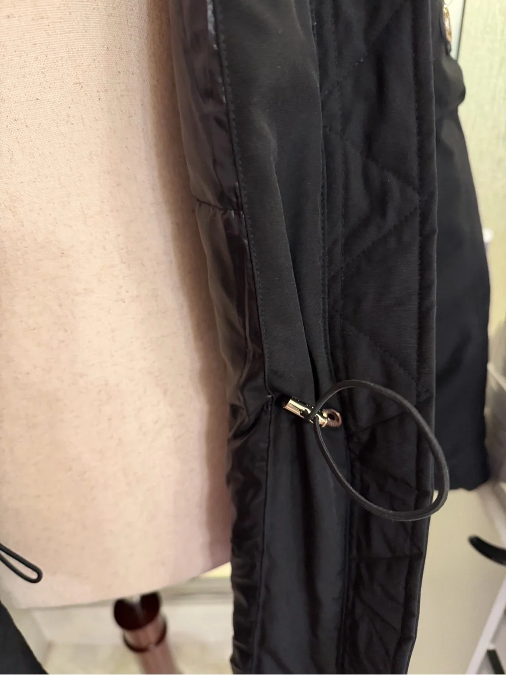 Michael Kors Black Women's Parka Coat w/Faux Fur Hood 2X $230 BNWT